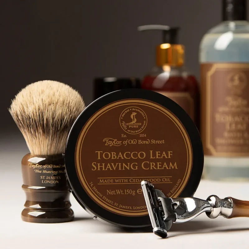 Xà Phòng Cạo Râu Taylor of Old Bond Street Tobacco Leaf Shaving Cream Bowl 150g