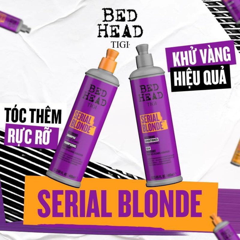 Cặp Dầu Gội Tím Tigi Bed Head Serial Blonde