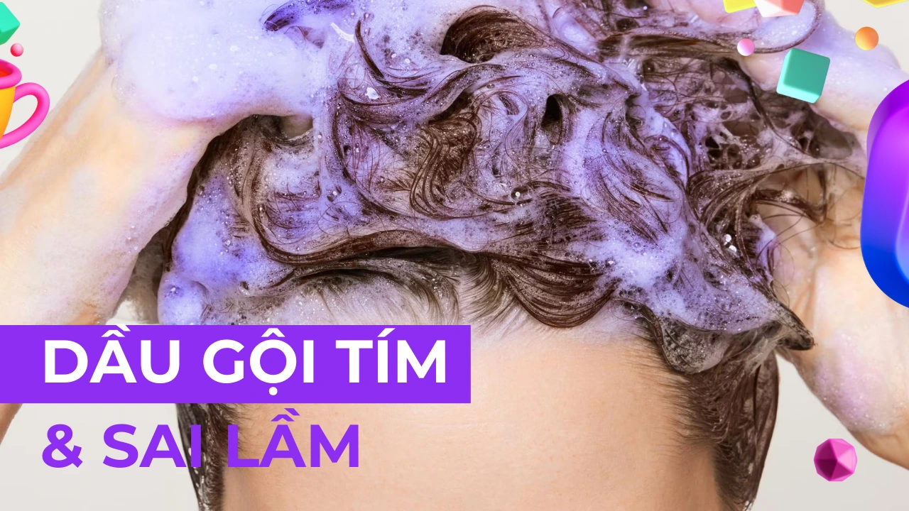cách dùng dầu gội tím