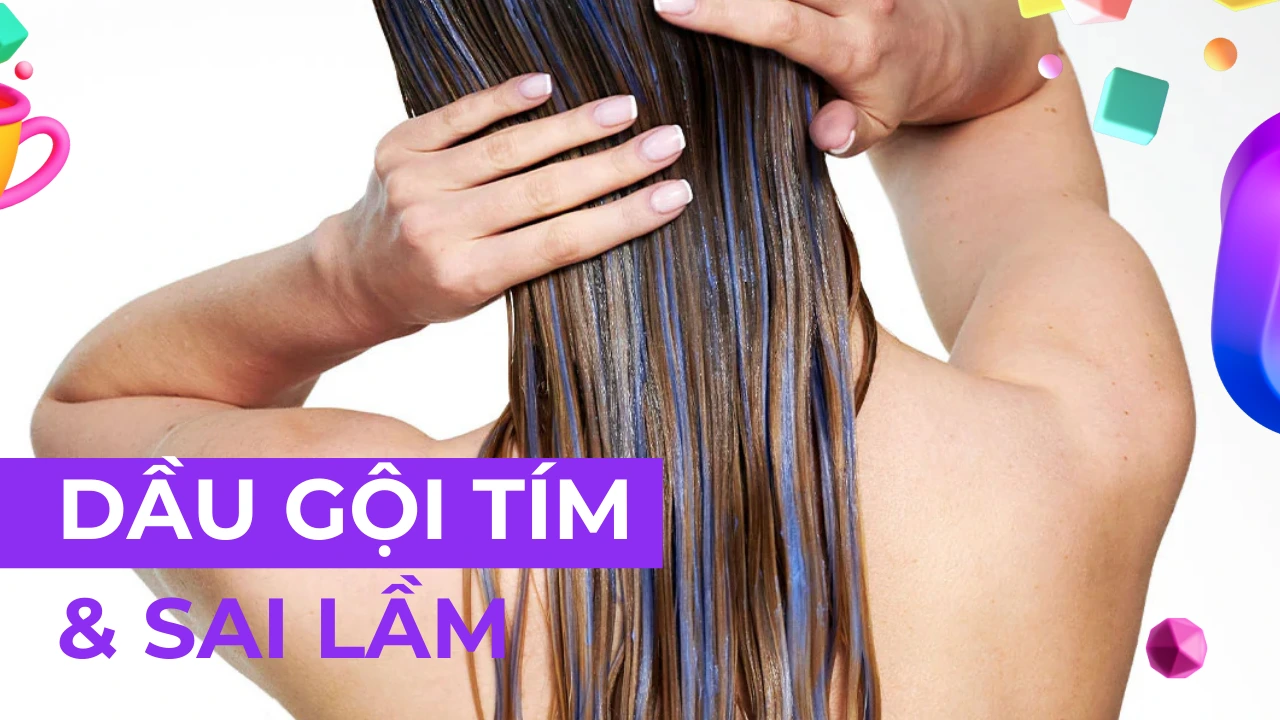 cách dùng dầu gội tím