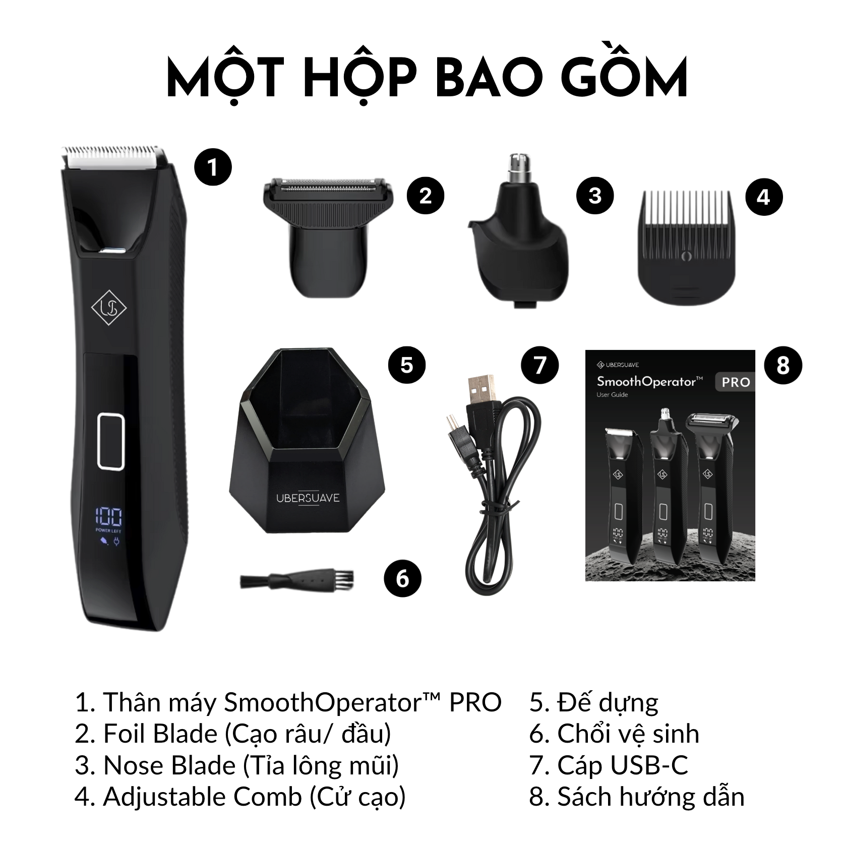 Tông đơ cạo đa năng Ubersuave Smooth Operator PRO - Ảnh 4