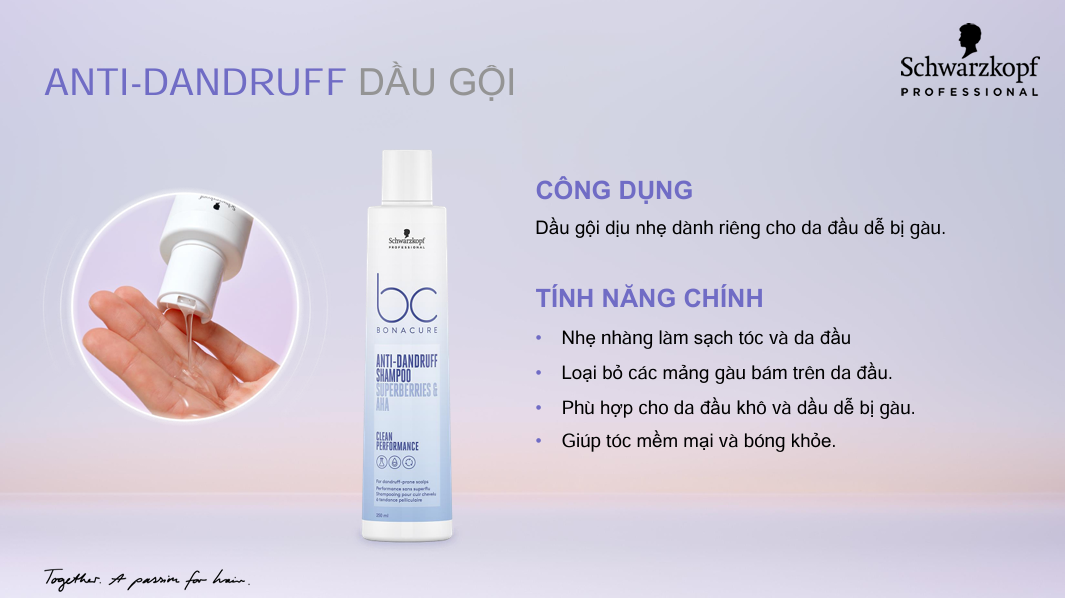 Dầu gội ngăn gàu Schwarzkopf BC Anti-Dandruff