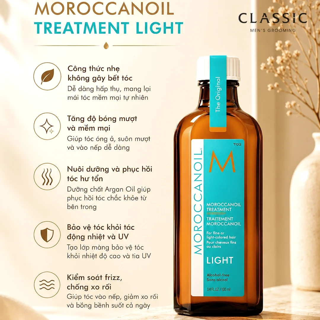 Bao bì Moroccanoil Treatment Original và Light — điểm khác biệt màu sắc và nhãn