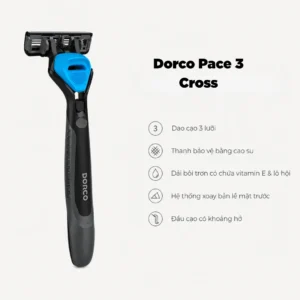 Dao cạo râu Dorco Pace 3 Cross - Texture và chất sản phẩm