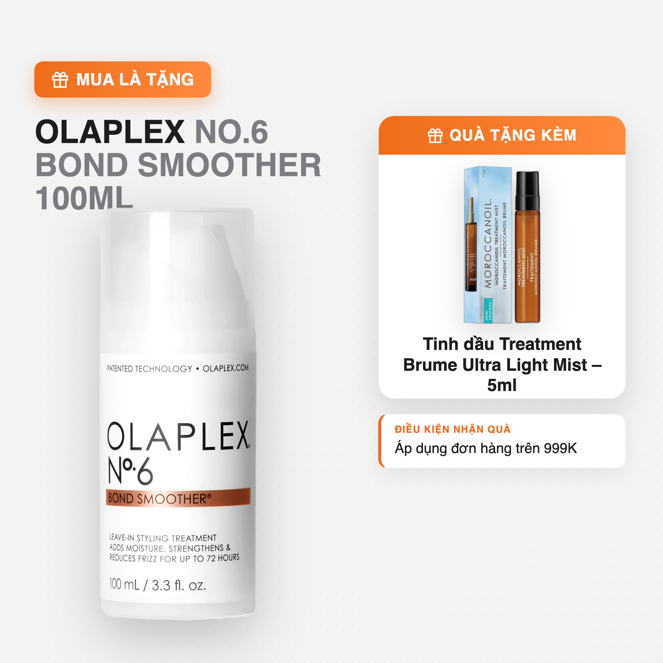 Olaplex No.6 Bond Smoother kem xả khô dưỡng nền tóc trước khi tạo kiểu