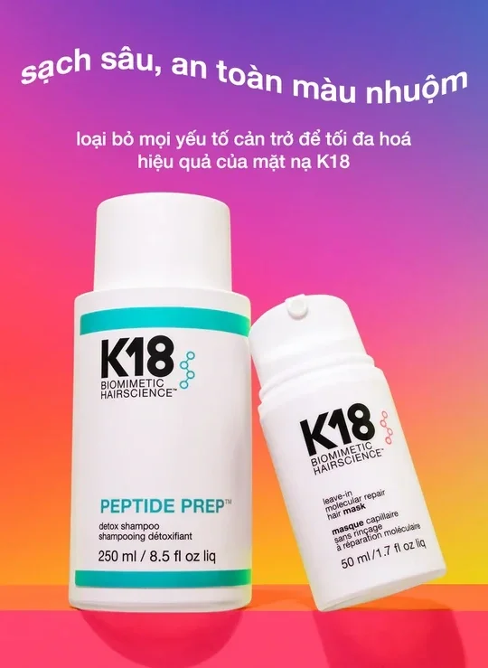 Dầu gội làm sạch sâu K18 Detox Peptide Prep 250ml - Hình ảnh chi tiết bao bì