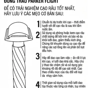 Dao cạo râu Parker Flight Safety Razor - So sánh kích thước thực tế