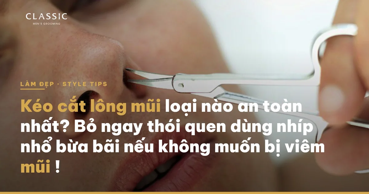 Kéo cắt lông mũi loại nào an toàn nhất? Bỏ ngay thói quen dùng nhíp nhổ bừa bãi nếu không muốn bị viêm mũi ! - Hình ảnh chi tiết bao bì