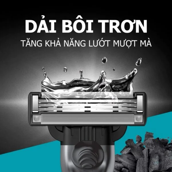Dải bôi trơn cải tiến trên dao cạo râu Gillette giúp giảm ma sát khi cạo
