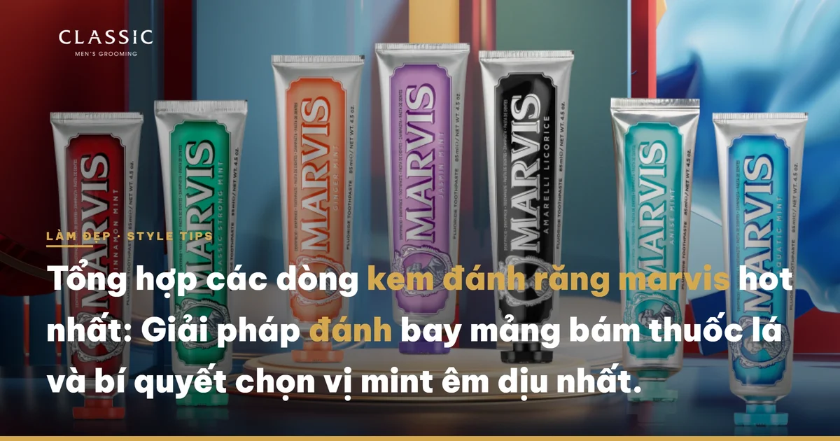 Tổng hợp các dòng kem đánh răng marvis hot nhất: Giải pháp đánh bay mảng bám thuốc lá và bí quyết chọn vị mint êm dịu nhất. - So sánh kích thước thực tế